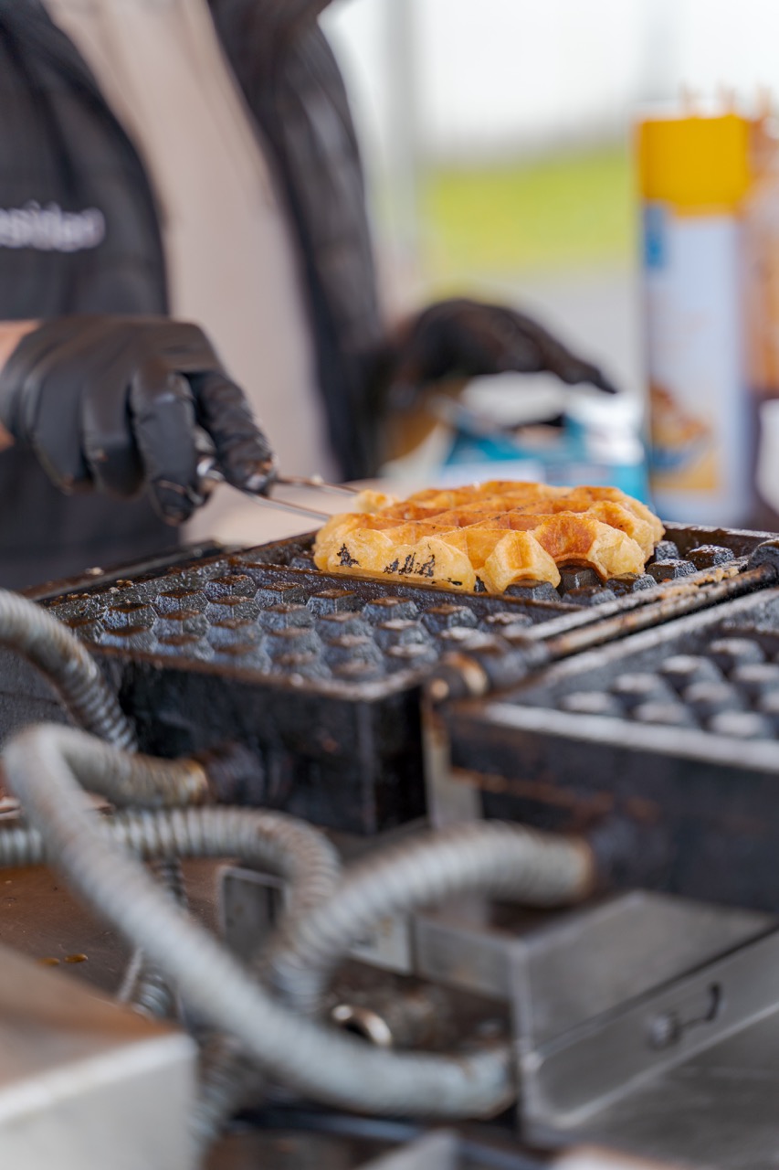 Cuisson d'une gaufre